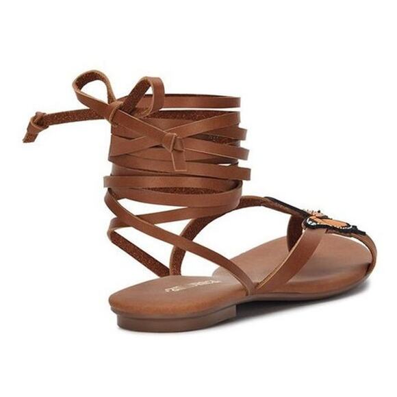 Andrea Lady Brown‎ Butterfly Strappy Sandal SZ 6 - Picture 2 of 7